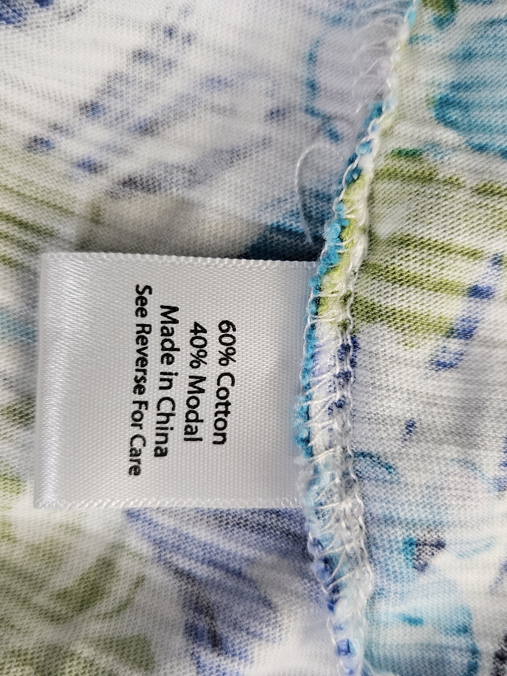 Women's Floral Short-Sleeve Tee - Blue & Green - Picture 4 of 8